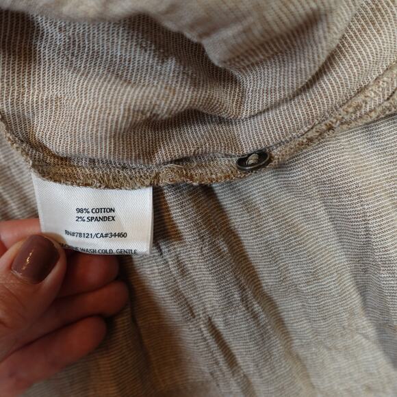 Eileen Fisher Top Womens Extra Large Cotton Gauze Tunic Button Front 3/4 Sleeve - Picture 4 of 10